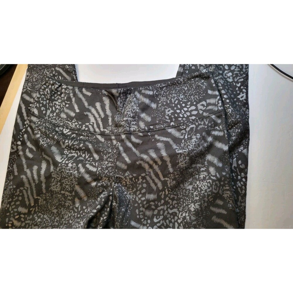 White House Black Market Runway Leggings Foil Animal Print Women's 14S Short